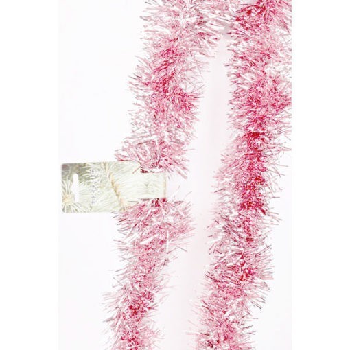Karácsonyi girland, boa, mályva színű, 7cm széles és 2m hosszú