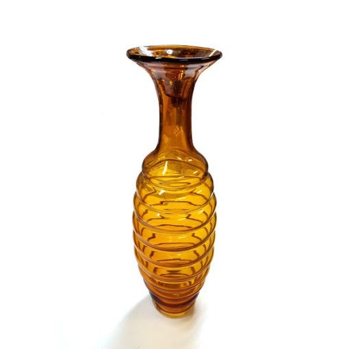 Óriási narancssárga színű üveg váza