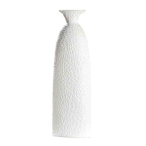 Fehér színű kerámia váza nyomott mintával 56