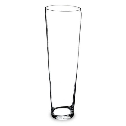 Óriási gyönyörű, kecses, vékony talpas átlátszó üveg váza 70cm