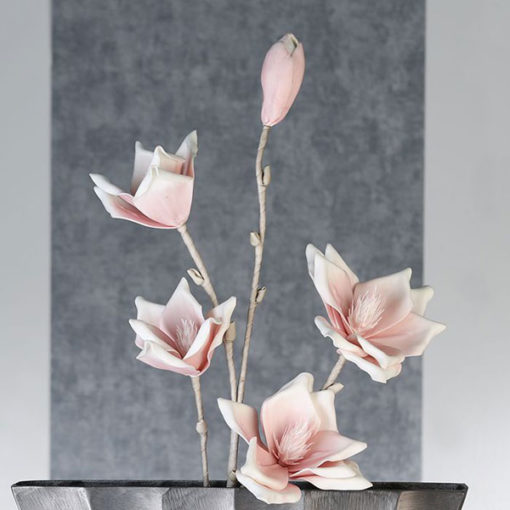 Óriási rózsaszín és fehér 5 virágos habvirág Largato 115cm