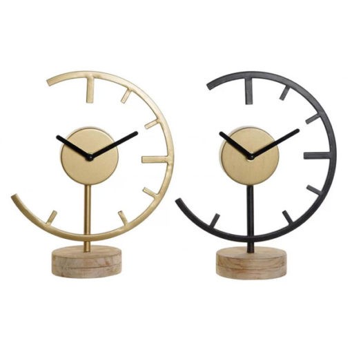Fém design asztali óra fekete vagy arany színben 27,5cm