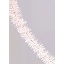 Karácsonyi girland, boa fehér színű, 6 cm széles és 2m hosszú