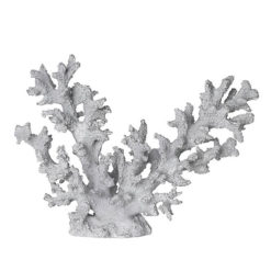 Ezüst színű korall szobor 32x12x24cm