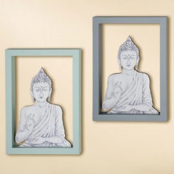 Thai Buddha kép keretben 18x25x3cm