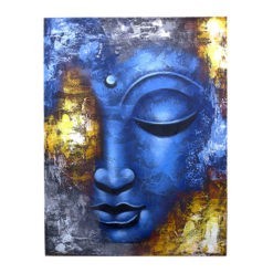Kézzel festett Buddha Festmény - Kék Fej - Absztrakt 60x80cm