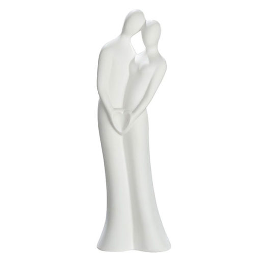 Fehér színű kerámia páros szobor 31,5cm Proof of Love