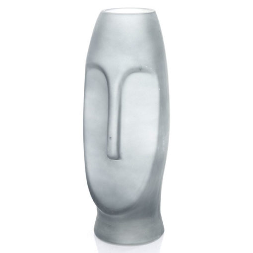 Modern fej formájú matt üveg váza 30cm