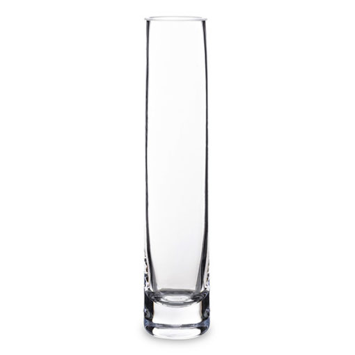 Gyönyörű kristálytiszta egyenes formájú üveg váza 24cm
