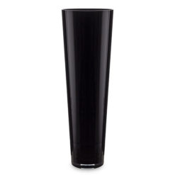 Hatalmas különleges fekete színű modern üveg padló váza 70cm