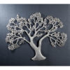 Nagy méretű fémből készült ezüst színű életfa formájú fali dekoráció 78cm