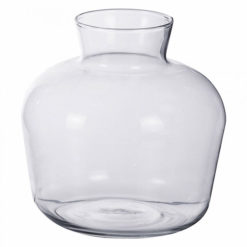 Exkluzív kristálytiszta, átlátszó üveg váza 19cm